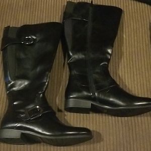 Size 10 black wide calf boots brand new